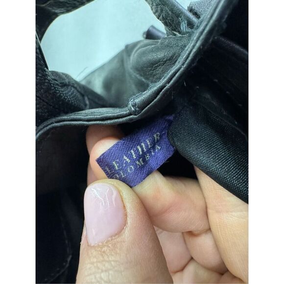 Unbranded Top Grain Leather Black Buckled Carpet Bag Duffle Bag - Picture 8 of 10